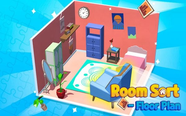 Room Sort Floor Plan: Home Design Puzzle Game